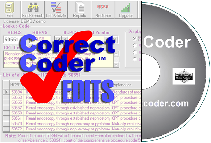 CorrectCoder For Edits 2017 Software - Wasserman Medical & Dental